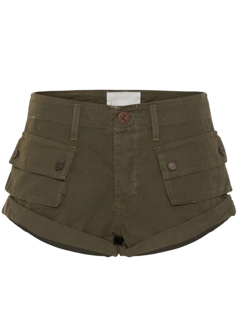 Free People x One Teaspoon Cadet Bandits Low Waist Denim Shorts